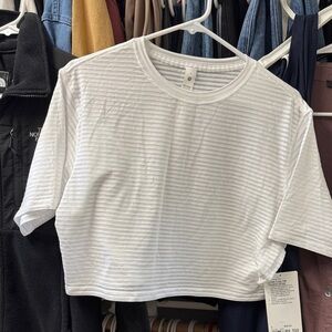 Cortes Crop Tee- Shadow Stripe